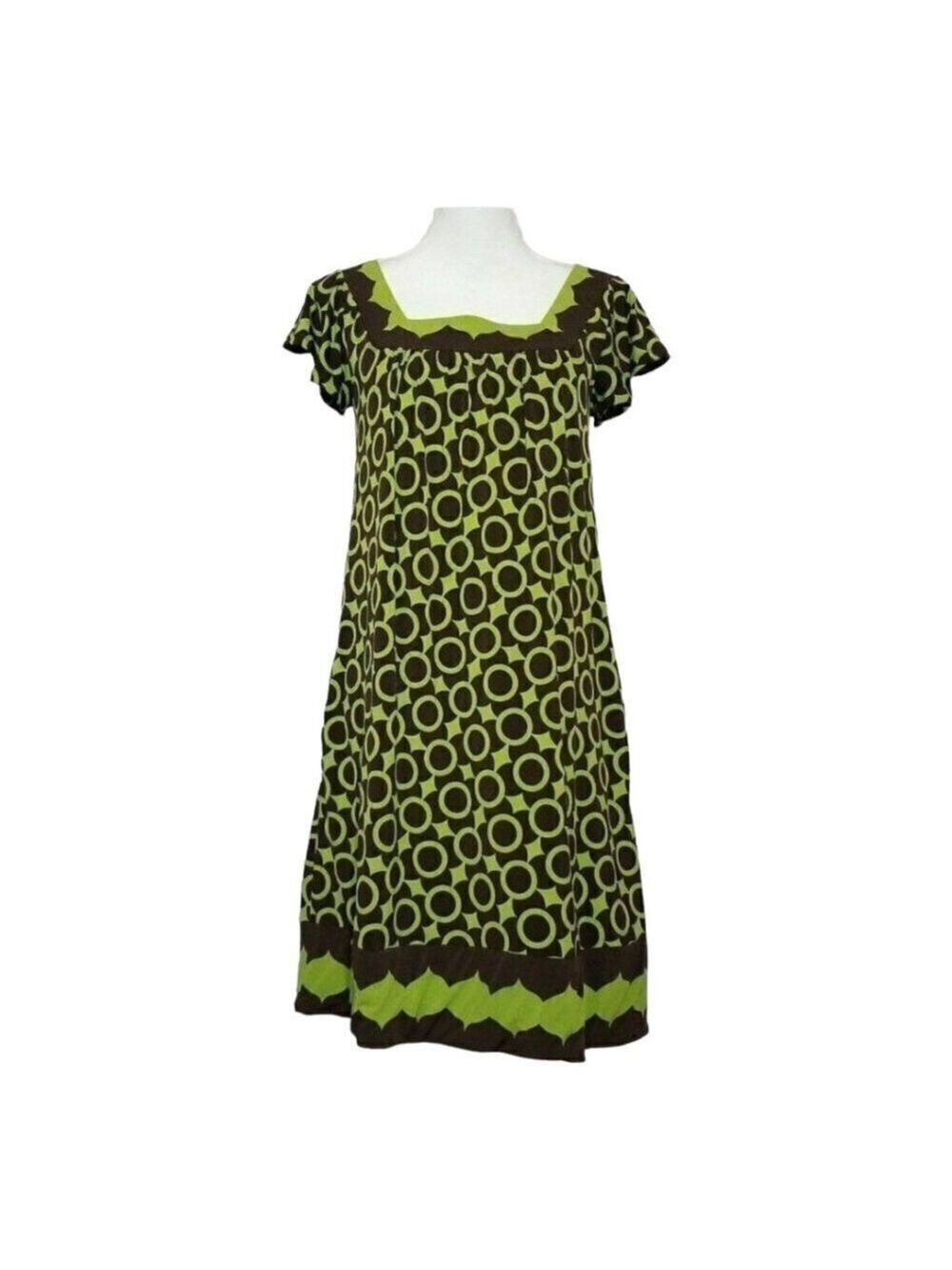 APT 9 Dress Size Medium Misses Green Brown Back To School Teacher